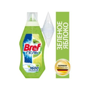 Гель для чистки и свежести унитаза Bref WC-Gel «Зелёное яблоко», 360 мл Гель для чистки и свежести унитаза Bref WC-Gel «Зелёное яблоко», 360 мл