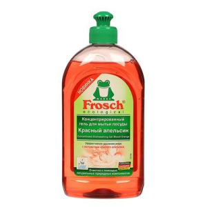 Гель для мытья посуды Frosch красный апельсин, 500 мл Гель для мытья посуды Frosch красный апельсин, 500 мл