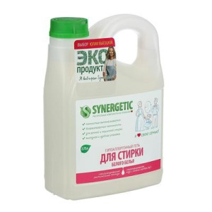 Гель для стирки белого белья Synergetic, гипоаллергенный, 2,75л Гель для стирки белого белья Synergetic, гипоаллергенный, 2,75л