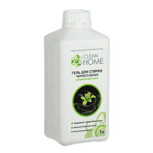 Гель для стирки черного белья Clean home сохраняющий цвет, 1 л Гель для стирки черного белья Clean home сохраняющий цвет, 1 л