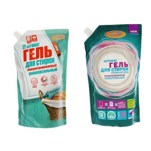Гель для стирки концентрированный, универсальный, дой-пак,1000 мл Гель для стирки концентрированный, универсальный, дой-пак,1000 мл