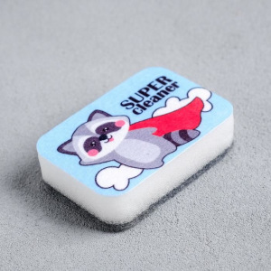 Губка для мытья посуды Super cleaner 9х6 см Губка для мытья посуды Super cleaner 9х6 см