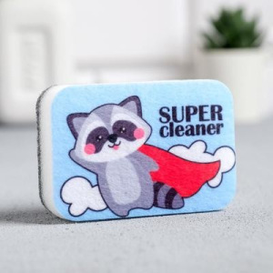Губка для мытья посуды Super cleaner 9х6 см Губка для мытья посуды Super cleaner 9х6 см