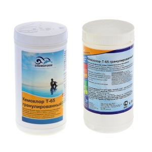 Хлорный препарат в гранулах для дезин. и ударного хлор. воды в бассейнах Кемохлор Т-65 1кг Хлорный препарат в гранулах для дезин. и ударного хлор. воды в бассейнах Кемохлор Т-65 1кг