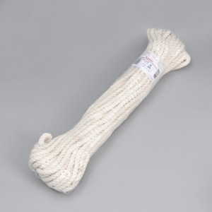 Канат х/б, d=6 мм, 20 м, моток, цвет белый Канат х/б, d=6 мм, 20 м, моток, цвет белый