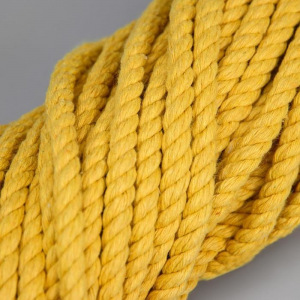 Канат х/б, d=6 мм, 20 м, моток, цвет жёлтый Канат х/б, d=6 мм, 20 м, моток, цвет жёлтый