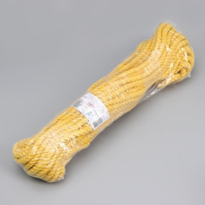 Канат х/б, d=6 мм, 20 м, моток, цвет жёлтый Канат х/б, d=6 мм, 20 м, моток, цвет жёлтый