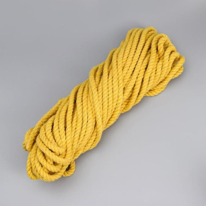 Канат х/б, d=6 мм, 20 м, моток, цвет жёлтый Канат х/б, d=6 мм, 20 м, моток, цвет жёлтый