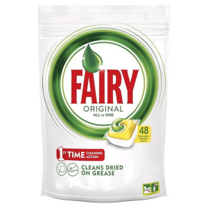 Капсулы для посудомоечной машины Fairy All in One «Лимон», 48 шт. Капсулы для посудомоечной машины Fairy All in One «Лимон», 48 шт.