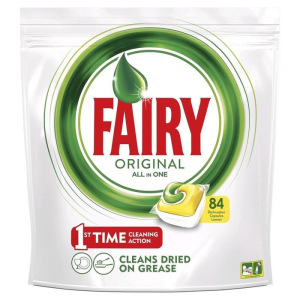 Капсулы для посудомоечной машины Fairy Original All In One «Лимон», 84 шт. Капсулы для посудомоечной машины Fairy Original All In One «Лимон», 84 шт.