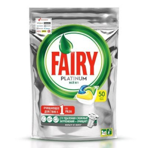 Капсулы для посудомоечной машины Fairy Platinum «Лимон», 50 шт. Капсулы для посудомоечной машины Fairy Platinum «Лимон», 50 шт.
