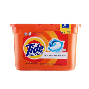 Капсулы для стирки Tide Альпийская свежесть, 15 шт Капсулы для стирки Tide Альпийская свежесть, 15 шт