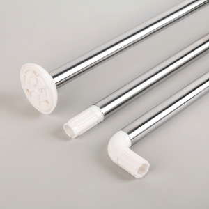 Карниз для ванной комнаты п-образный, 90×90×90 см, нержавеющая сталь Карниз для ванной комнаты п-образный, 90×90×90 см, нержавеющая сталь