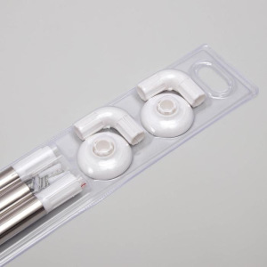 Карниз для ванной комнаты п-образный, 90×90×90 см, нержавеющая сталь Карниз для ванной комнаты п-образный, 90×90×90 см, нержавеющая сталь