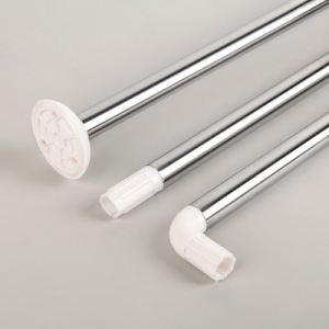 Карниз для ванной комнаты п-образный, 90×90×90 см, нержавеющая сталь Карниз для ванной комнаты п-образный, 90×90×90 см, нержавеющая сталь