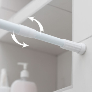Карниз для ванной комнаты, телескопический 110-200 см, цвет белый Карниз для ванной комнаты, телескопический 110-200 см, цвет белый
