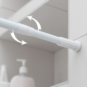 Карниз для ванной комнаты, телескопический 110-200 см, цвет белый Карниз для ванной комнаты, телескопический 110-200 см, цвет белый