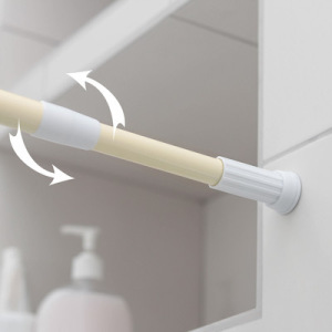 Карниз для ванной комнаты телескопический 110-200 см, цвет бежевый Карниз для ванной комнаты телескопический 110-200 см, цвет бежевый