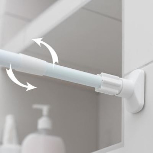 Карниз для ванной комнаты телескопический 110-200 см, усиленный, цвет белый Карниз для ванной комнаты телескопический 110-200 см, усиленный, цвет белый