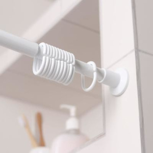 Карниз для ванной комнаты, телескопический 120-220 см, цвет белый Карниз для ванной комнаты, телескопический 120-220 см, цвет белый