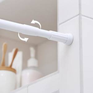 Карниз для ванной комнаты, телескопический 70-120 см, цвет белый Карниз для ванной комнаты, телескопический 70-120 см, цвет белый