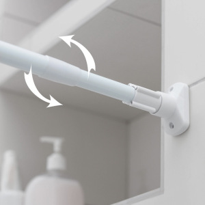 Карниз для ванной комнаты телескопический 90–160 см, усиленный, цвет белый Карниз для ванной комнаты телескопический 90–160 см, усиленный, цвет белый
