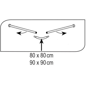 Карниз для ванной (современный дизайн) универсальный, цвет белый Карниз для ванной (современный дизайн) универсальный, цвет белый