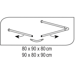 Карниз для ванной (современный дизайн) универсальный, цвет белый Карниз для ванной (современный дизайн) универсальный, цвет белый