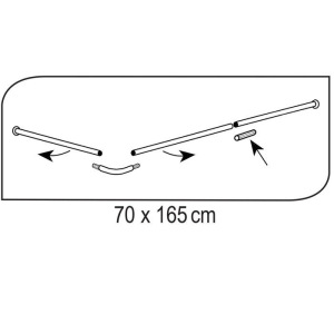 Карниз для ванной универсальный, цвет хром Карниз для ванной универсальный, цвет хром