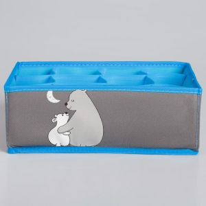 Кофр для белья «Медведи»,12 ячеек Кофр для белья «Медведи»,12 ячеек