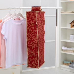 Кофр подвесной «Бордо», 5 отделений, 15×30×70 см, цвет бордовый Кофр подвесной «Бордо», 5 отделений, 15×30×70 см, цвет бордовый