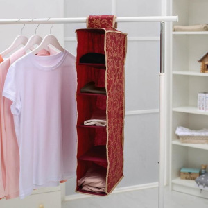 Кофр подвесной «Бордо», 5 отделений, 15×30×70 см, цвет бордовый Кофр подвесной «Бордо», 5 отделений, 15×30×70 см, цвет бордовый