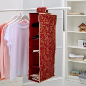 Кофр подвесной «Бордо», 5 отделений, 15×30×70 см, цвет бордовый Кофр подвесной «Бордо», 5 отделений, 15×30×70 см, цвет бордовый