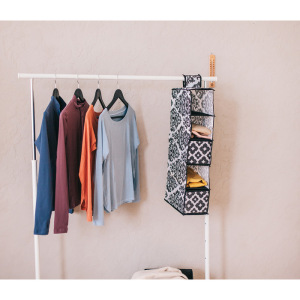 Кофр подвесной «Вензель», 5 отделений, 15×30×70 см, цвет чёрно-белый Кофр подвесной «Вензель», 5 отделений, 15×30×70 см, цвет чёрно-белый