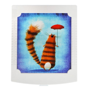 Комод детский 4-х секционный «Декор. Кот», цвет белый Комод детский 4-х секционный «Декор. Кот», цвет белый