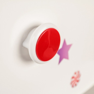 Комод детский 4-х секционный «Медвежата», на колёсиках, цвет белый Комод детский 4-х секционный «Медвежата», на колёсиках, цвет белый