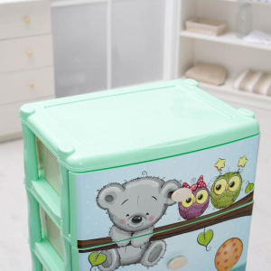 Комод детский 4-х секционный «Мульти-пульти», на колёсиках, МИКС Комод детский 4-х секционный «Мульти-пульти», на колёсиках, МИКС