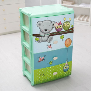 Комод детский 4-х секционный «Мульти-пульти», на колёсиках, МИКС Комод детский 4-х секционный «Мульти-пульти», на колёсиках, МИКС