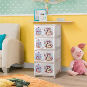 Комод детский 4-х секционный «Сказочное королевство», на колёсиках, цвет и рисунок МИКС Комод детский 4-х секционный «Сказочное королевство», на колёсиках, цвет и рисунок МИКС