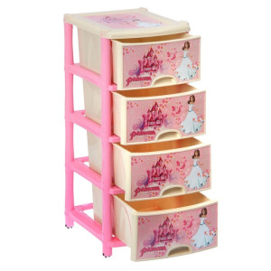 Комод детский 4-х секционный «Сказочное королевство», на колёсиках, цвет и рисунок МИКС Комод детский 4-х секционный «Сказочное королевство», на колёсиках, цвет и рисунок МИКС