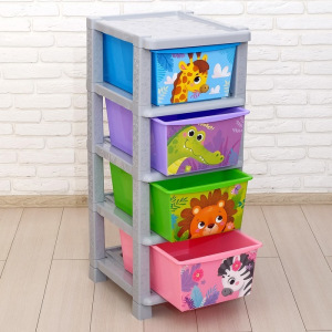 Комод детский «Дружные зверята», 4 секции Комод детский «Дружные зверята», 4 секции