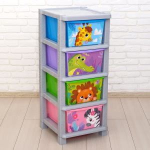 Комод детский «Дружные зверята», 4 секции Комод детский «Дружные зверята», 4 секции