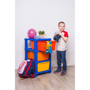 Комод детский №11, цвет синий, 3 секции Комод детский №11, цвет синий, 3 секции