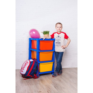 Комод детский №11, цвет синий, 3 секции Комод детский №11, цвет синий, 3 секции