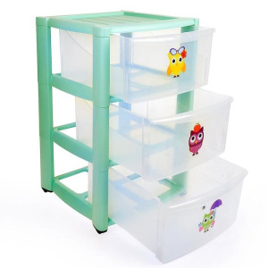 Комод детский на колёсах, 3 ящика, МИКС Комод детский на колёсах, 3 ящика, МИКС