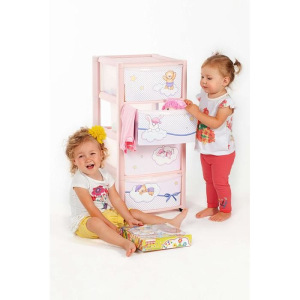 Комод детский на колесах 4 ящика, цвет бежевый Комод детский на колесах 4 ящика, цвет бежевый