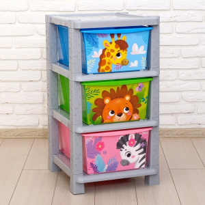 Комод детский «Забавные животные», 3 секции Комод детский «Забавные животные», 3 секции