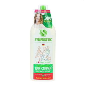 Концентрированный гель Synergetic для стирки цветного белья, гипоаллергенный, 0,75 л Концентрированный гель Synergetic для стирки цветного белья, гипоаллергенный, 0,75 л