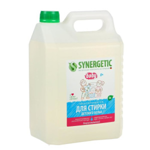 Концентрированный гель Synergetic для стирки детского белья, гипоаллергенный, 5 л Концентрированный гель Synergetic для стирки детского белья, гипоаллергенный, 5 л