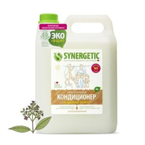 Кондиционер-ополаскиватель биоразлагаемый для белья Synergetic: миндальное молочко, 5 л Кондиционер-ополаскиватель биоразлагаемый для белья Synergetic: миндальное молочко, 5 л
